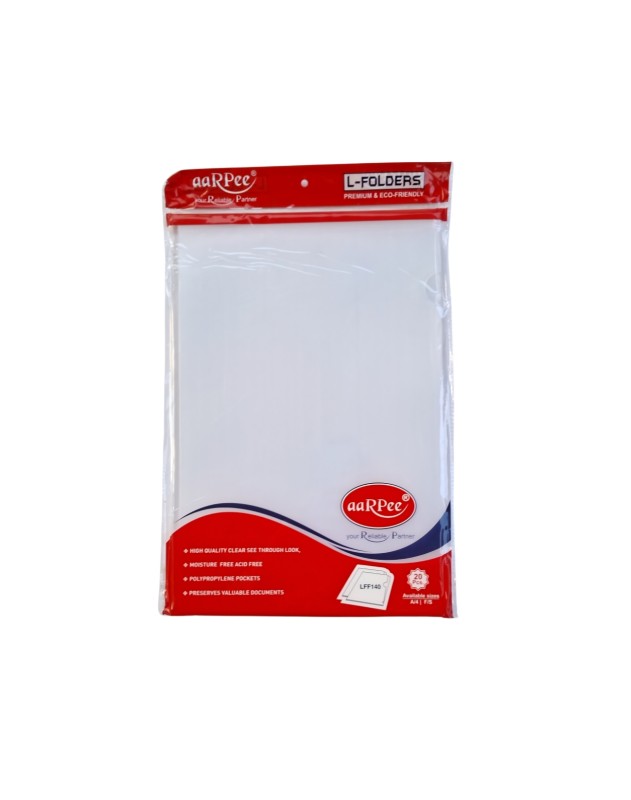 L folder | FS size | Transparent | Pack of 20 pcs