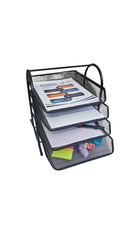 Documents organizer | 4 movable & detachable trays | Steel framework